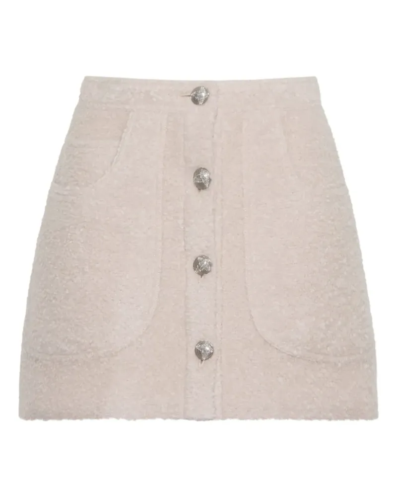 Adam Lippes Gebürsteter Bouclé-Rock - Nude Nude