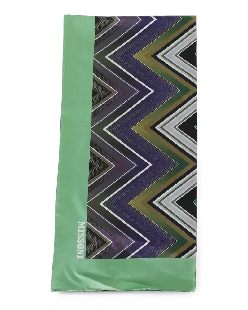 Missoni zigzag-print scarf - Grün Grün
