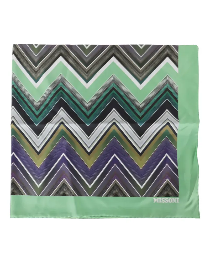 Missoni zigzag-print scarf - Grün Grün