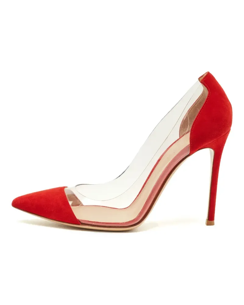 Gianvito Rossi Pumps mit Wildledereinsätzen - Weiß Weiß
