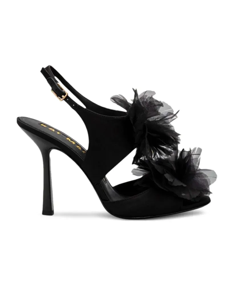 Kat Maconie Sher Sandalen mit Blumendetail - Schwarz Schwarz