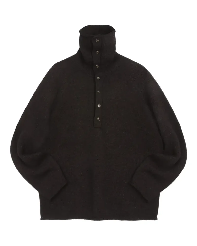 YMC Runaway neck-buttoned sweater - Braun Braun
