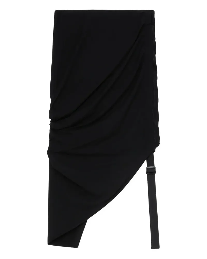 Helmut Lang Asymmetrischer Rock - Schwarz Schwarz