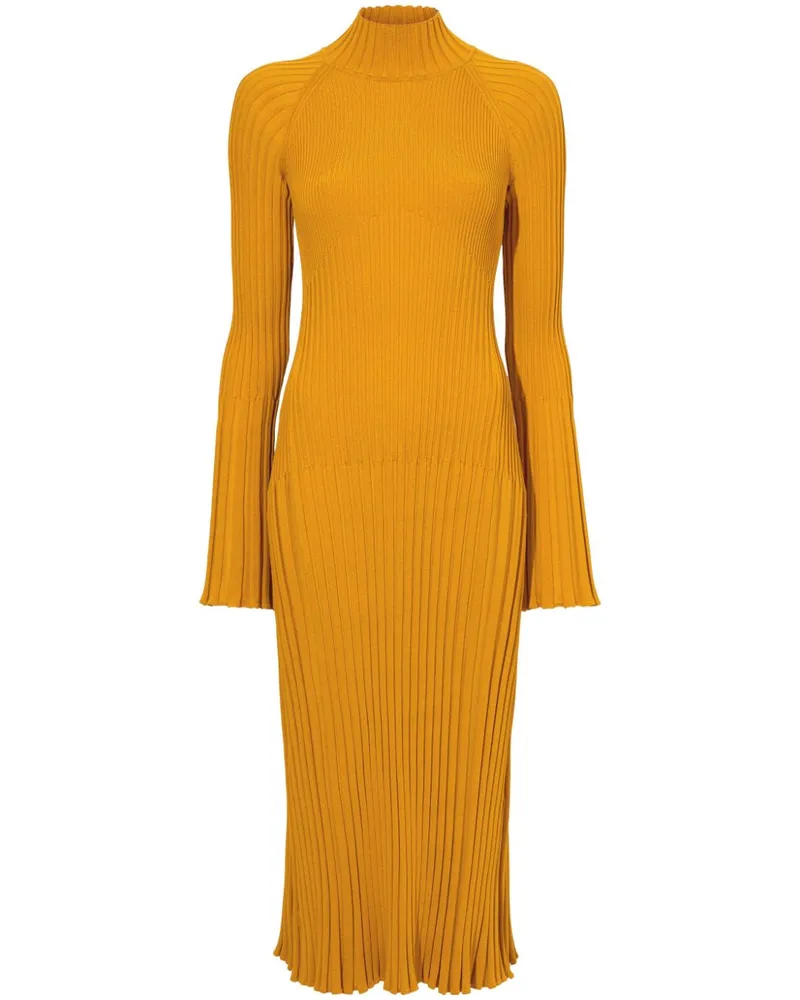 Proenza Schouler Geripptes Midikleid mit Rollkragen - Orange Orange