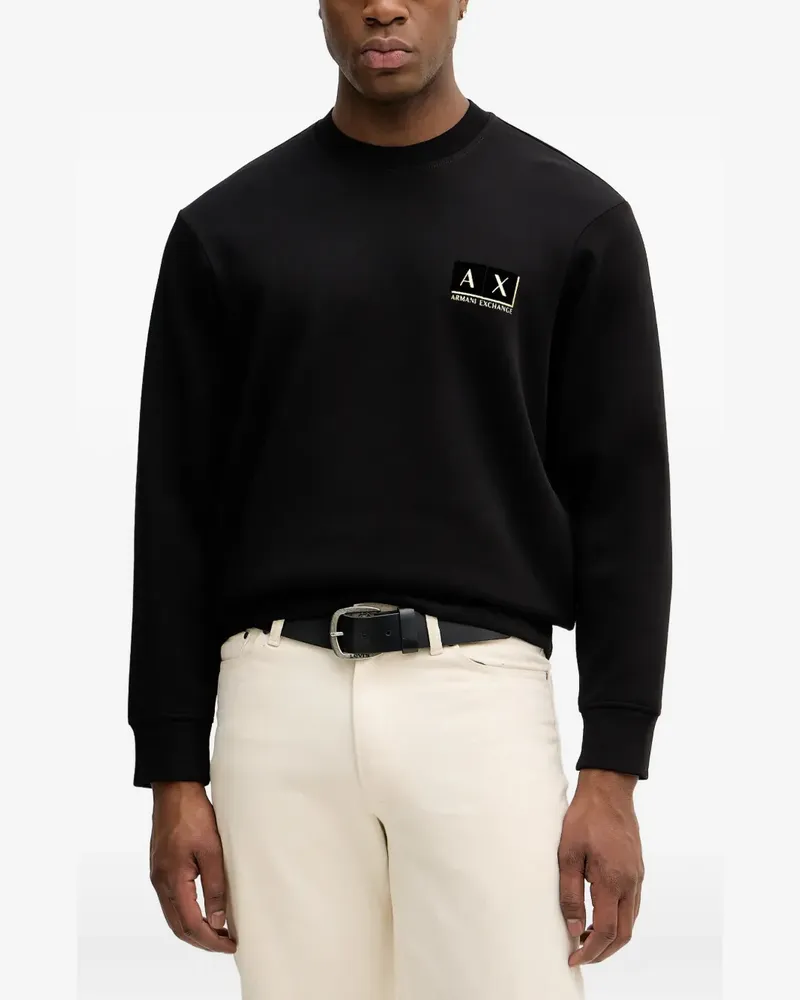 Armani Exchange logo sweatshirt - Schwarz Schwarz
