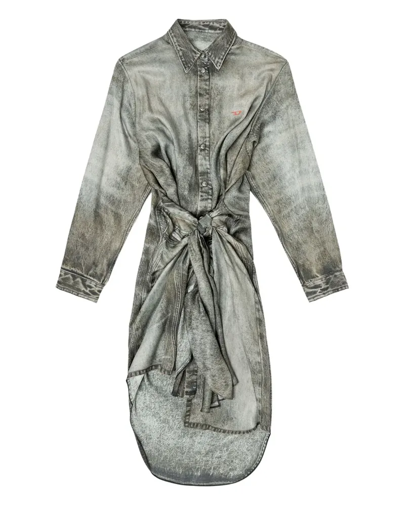Diesel D-Iletta Midikleid - Grau Grau