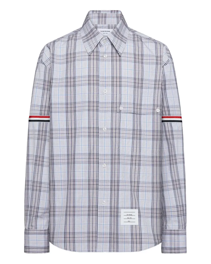 Thom Browne Hemd mit Karomuster - Blau Blau
