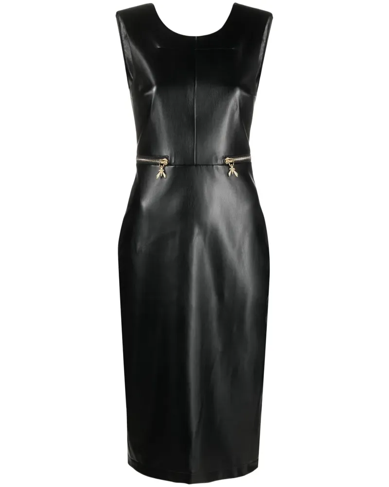 Patrizia Pepe Midikleid mit Finish - Schwarz Schwarz