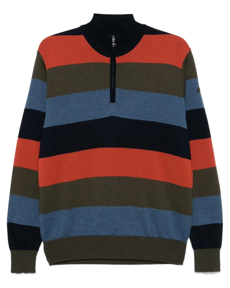 Paul & Shark Gestreifter Pullover - Blau Blau