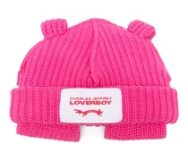 Beanie mit Ohrenapplikation - Rosa