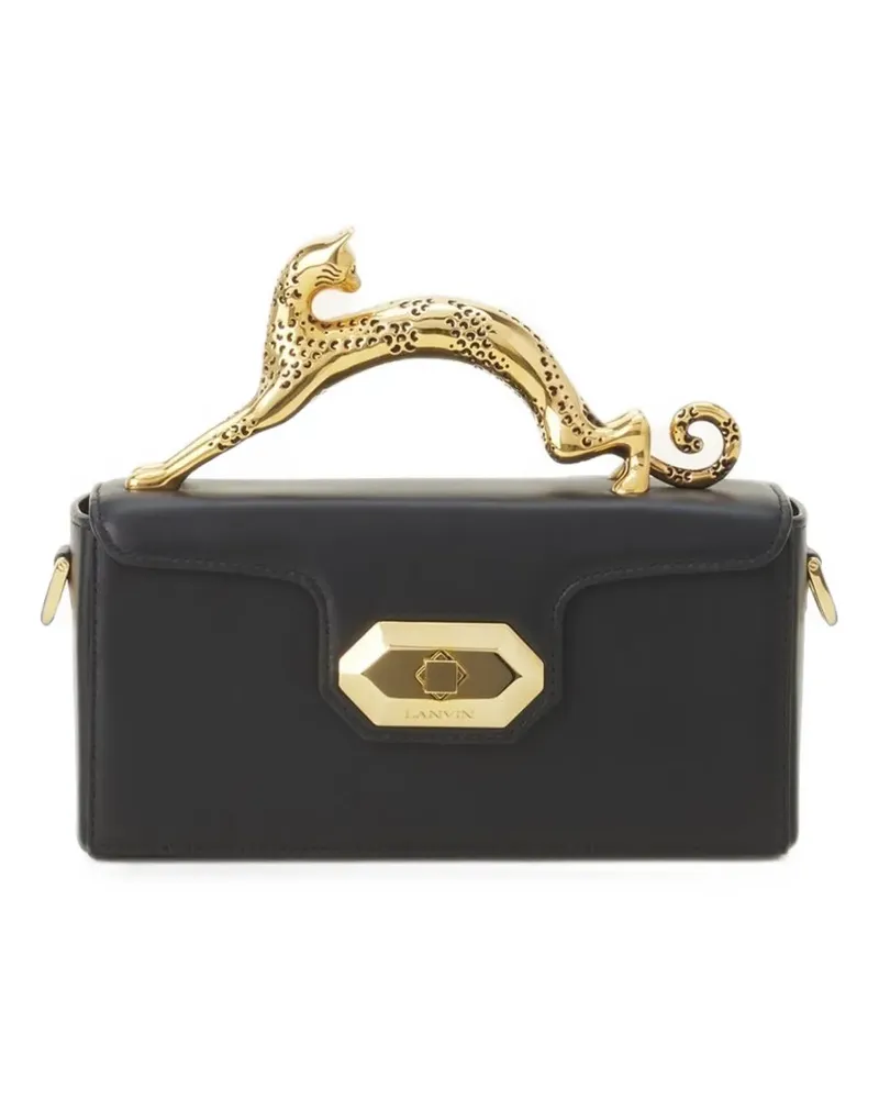 Lanvin Pencil Cat Nano Tasche aus Leder - Schwarz Schwarz