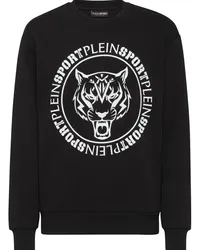 Philipp Plein Sweatshirt mit Tiger-Print Schwarz