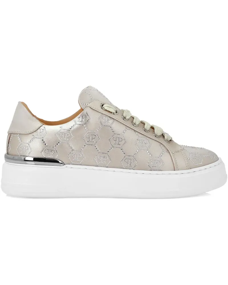 Philipp Plein Sneakers mit Monogramm - Nude Nude