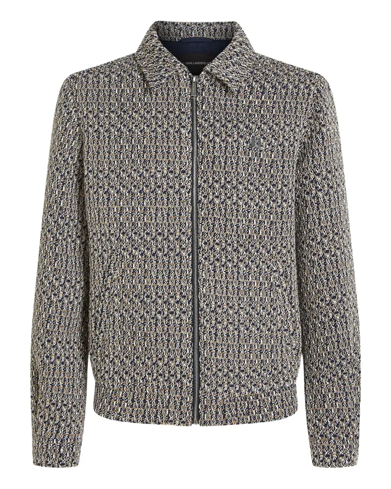 Karl Lagerfeld Bouclé-Jacke mit Reißverschluss - Blau Blau