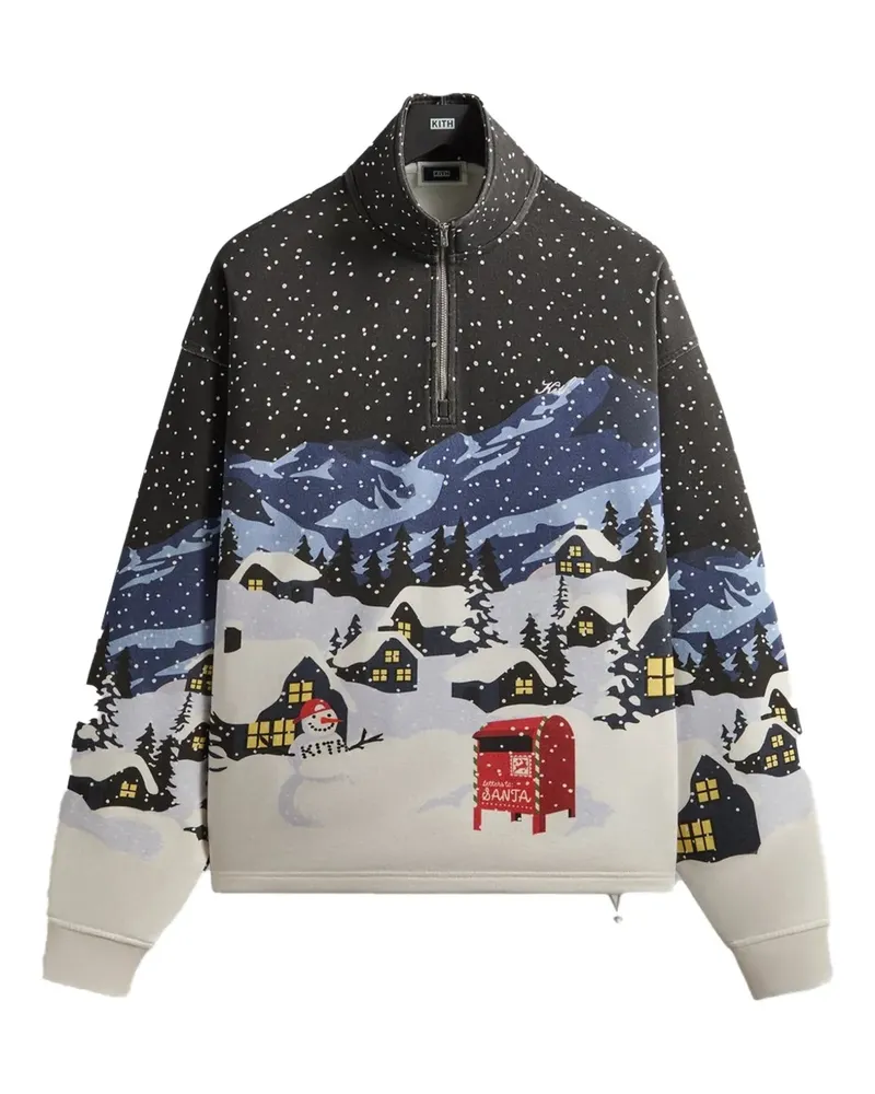 KITH mas Village quarter zip sweatshirt - Schwarz Schwarz