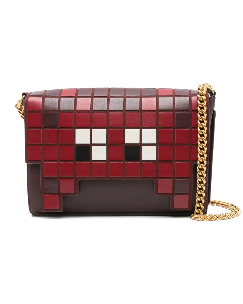 Anya Hindmarch pixel-patterned chain shoulder bag - Rot Rot