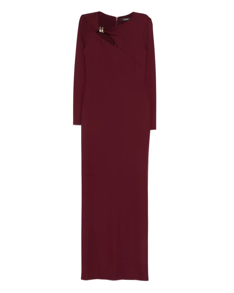 Ralph Lauren brooch long-sleeve maxi dress - Rot Rot