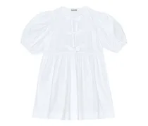 Minikleid aus Popeline - Weiß