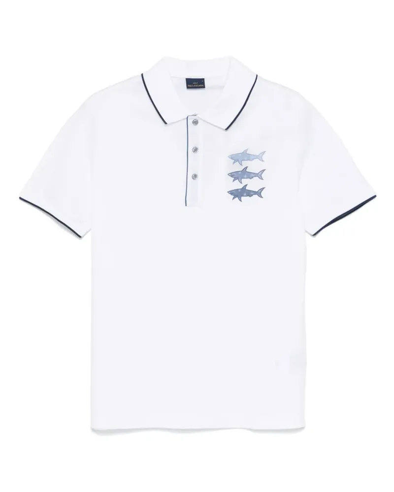 Paul & Shark Poloshirt mit Logo-Print - Weiß Weiß