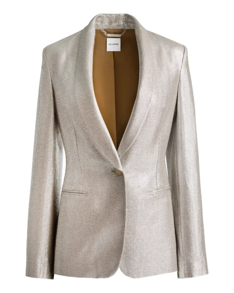 ST. JOHN Blazer aus Lamé - Gold Gold