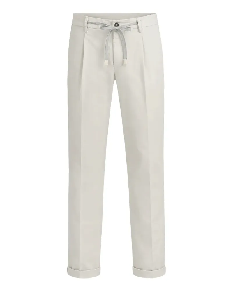 Mason's drawstring-waist twill trousers - Weiß Weiß