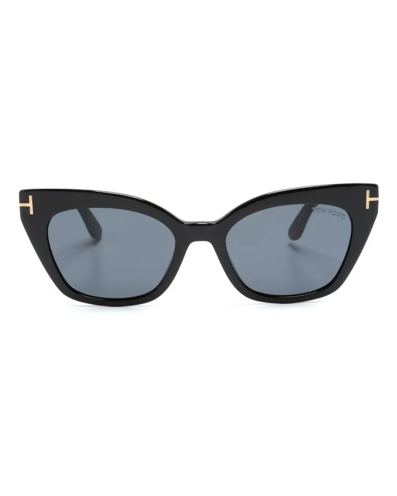 Tom Ford Klassische Cat-Eye-Sonnenbrille - Schwarz Schwarz