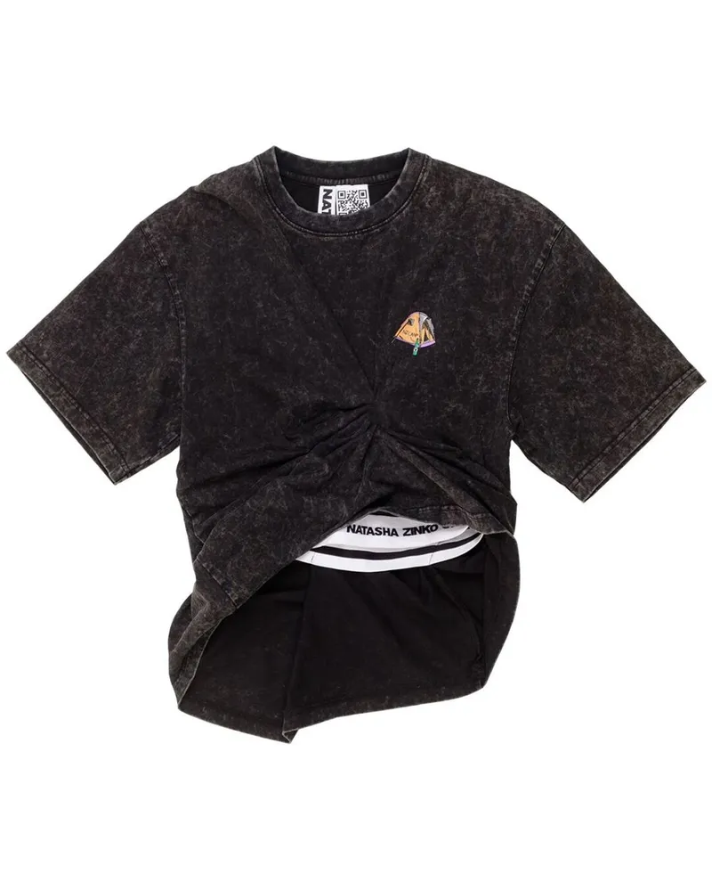 Natasha Zinko Camping T-Shirt - Schwarz Schwarz