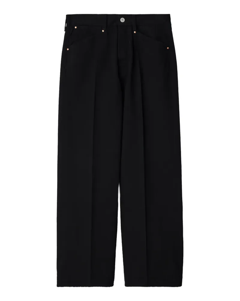 Christophe Lemaire Gerade Five-Pocket-Hose aus schwarzem Selvedge-Denim Schwarz