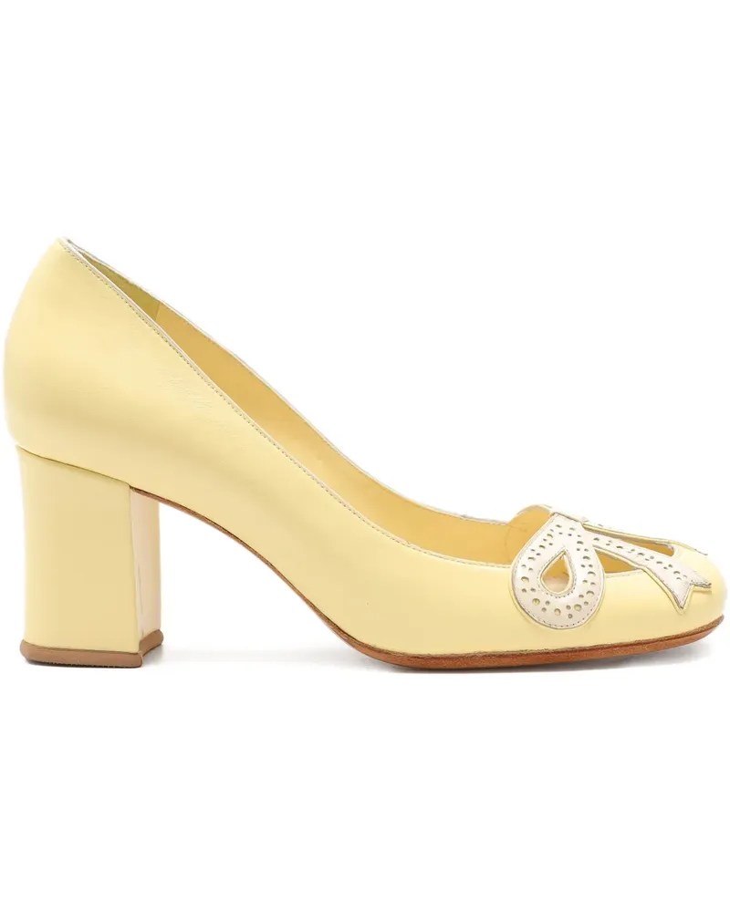 Sarah Chofakian Scarpin Audrey Pumps mit Cut-Out - Gelb Gelb