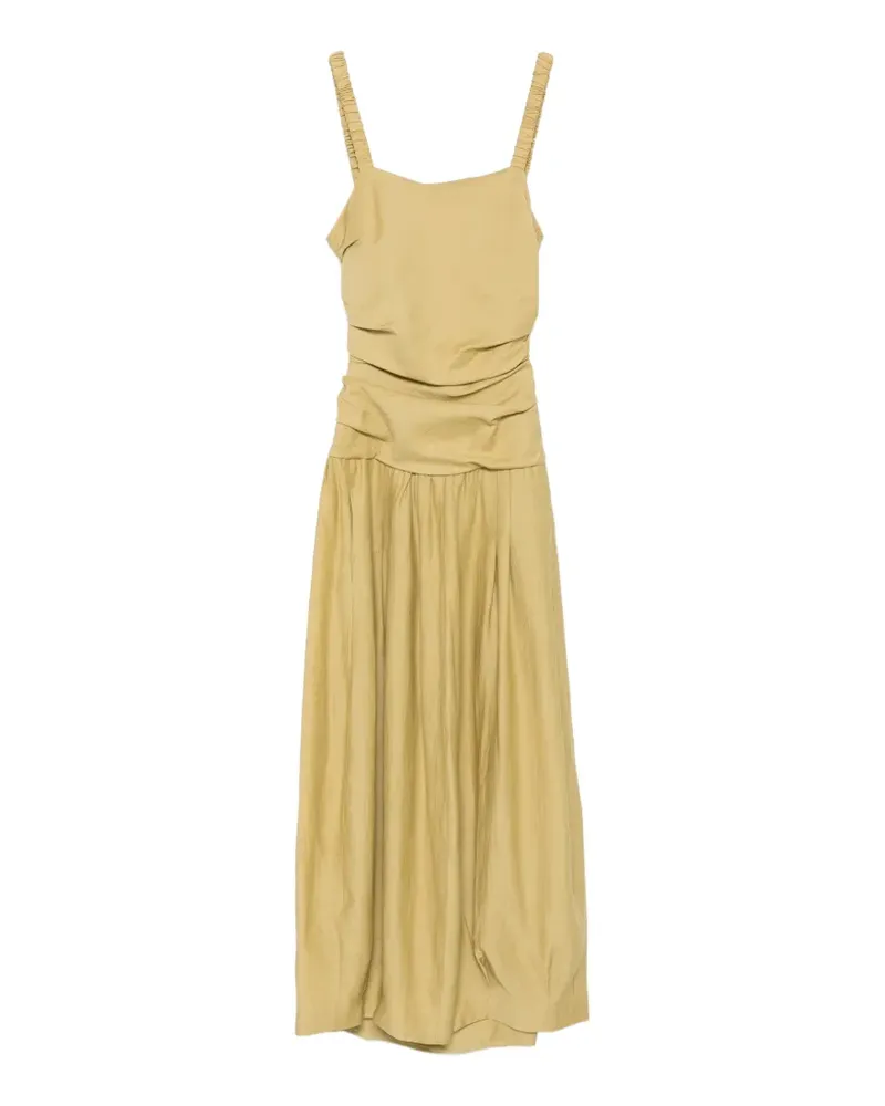 TELA Carmen tie-fastening midi dress - Gelb Gelb