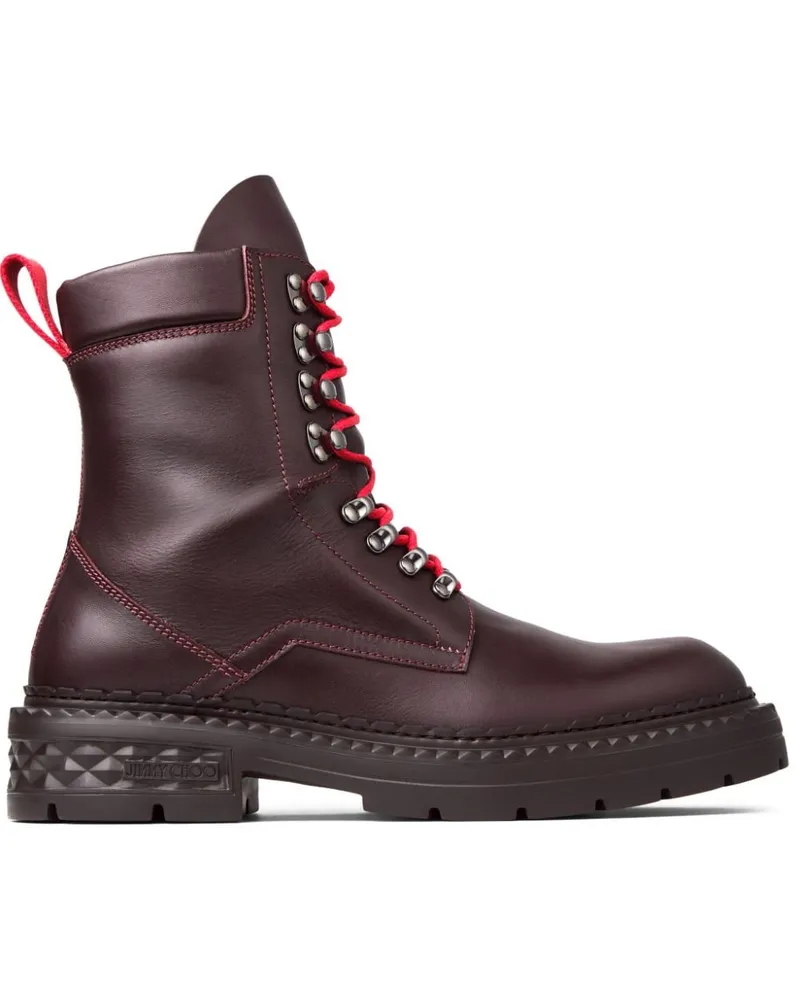 Jimmy Choo Marlow Bikerstiefel Rot