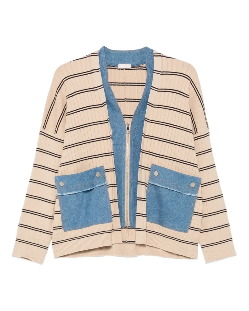 Liu Jo striped cardigan - Nude Nude
