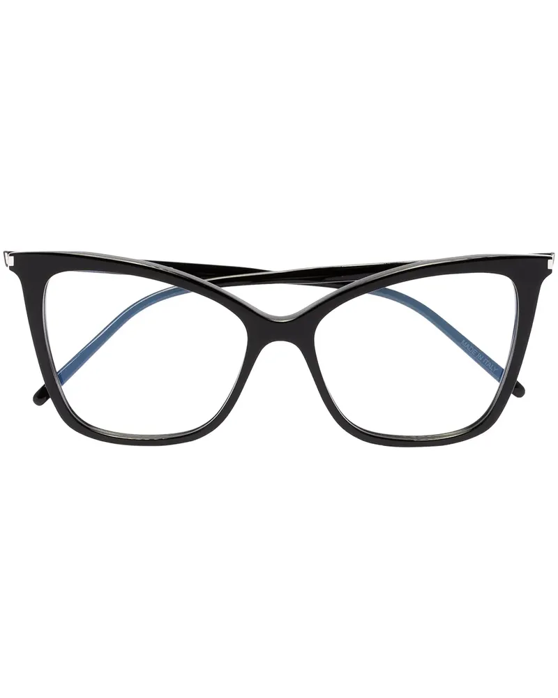 Saint Laurent 386' Cat-Eye-Brille - Schwarz Schwarz