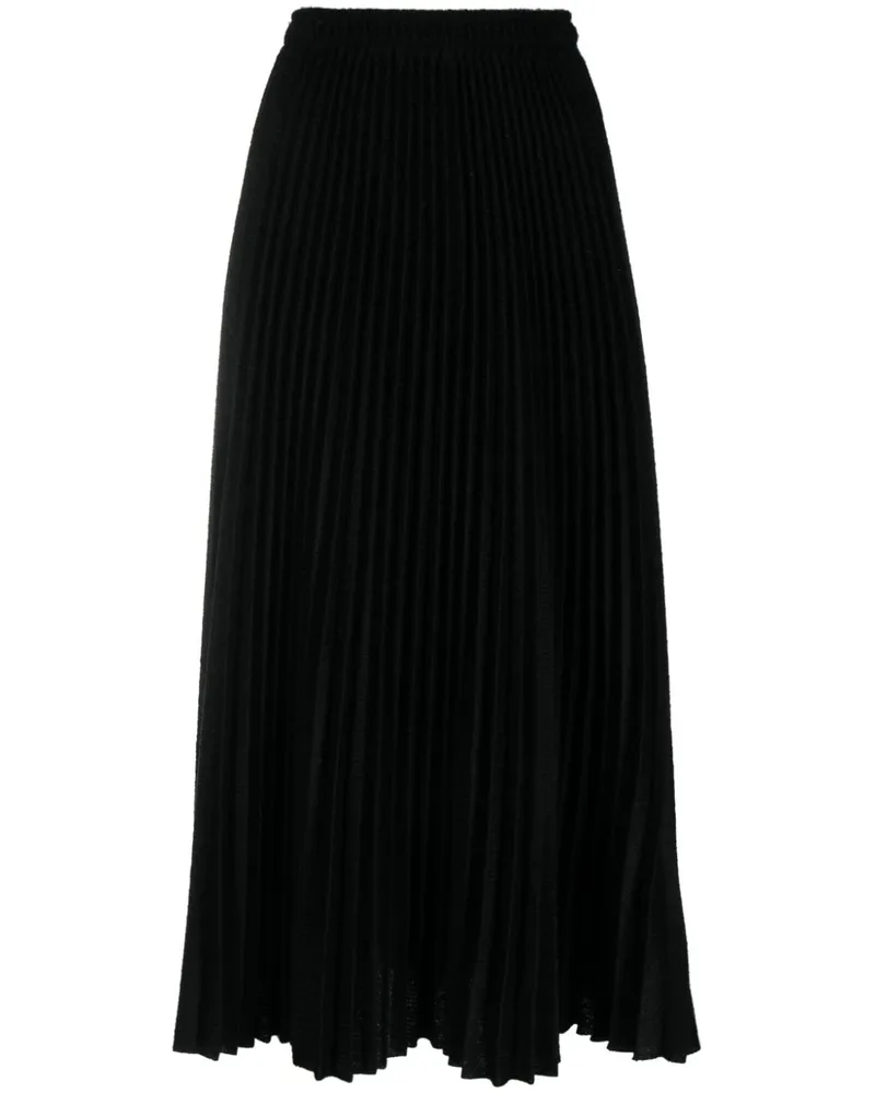 Ermanno Scervino High-Waist-Midirock mit Falten - Schwarz Schwarz