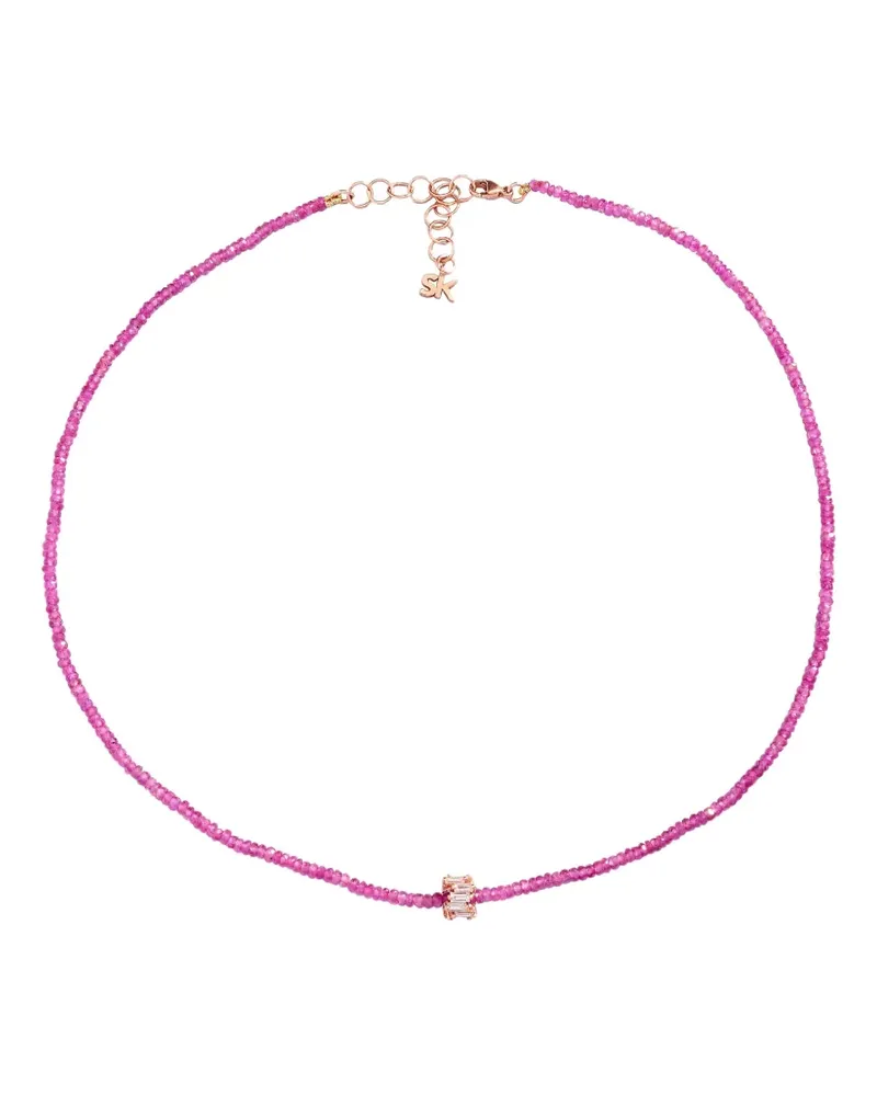 Suzanne Kalan Infinite Halskette mit Spinell und Diamant - Rosa Rosa