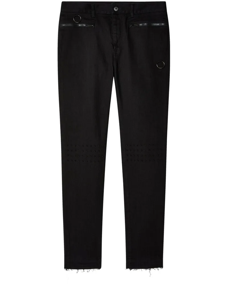 Undercover Halbhohe Skinny-Jeans - Schwarz Schwarz