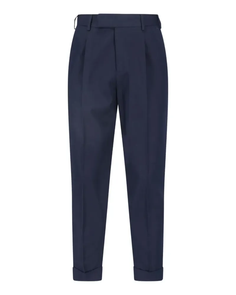 PT TORINO pleated turn-up chinos - Blau Blau