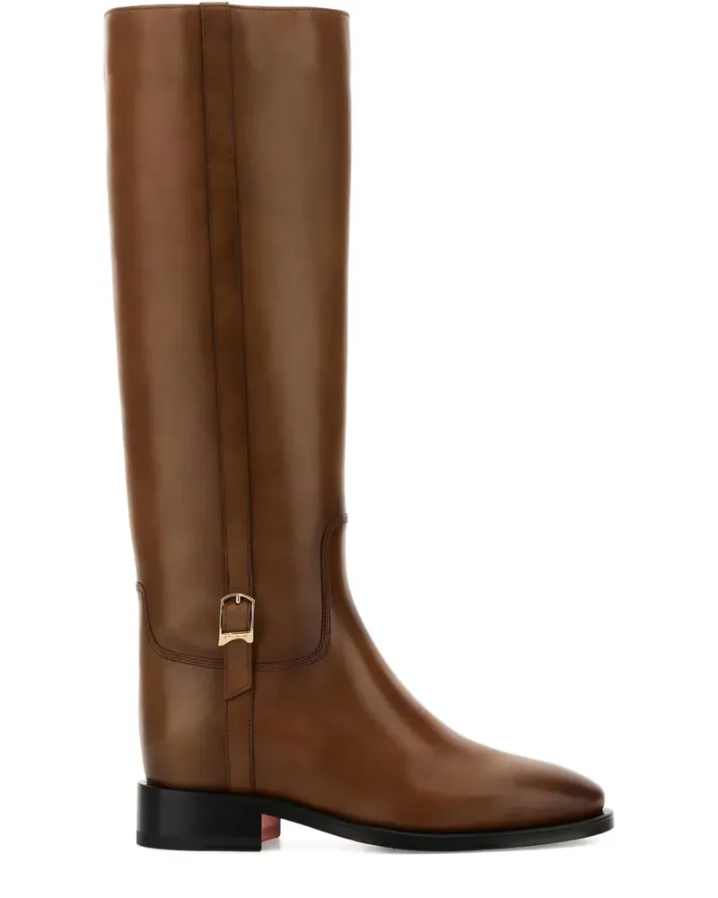 Santoni Mandy Stiefel mit Schnalle - Braun Braun