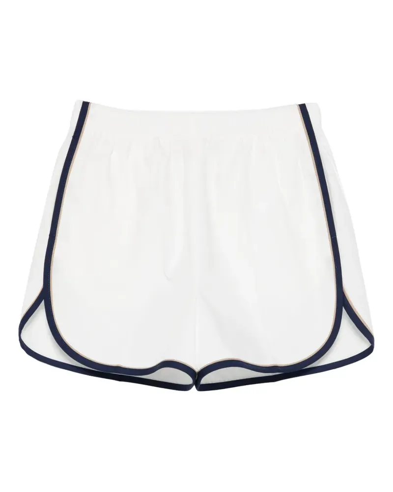 Prada Shorts mit Kontrastpaspeln - Weiß Weiß