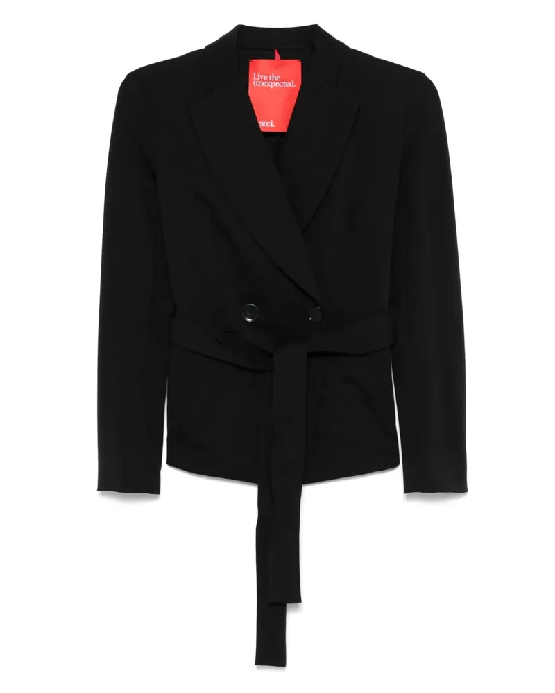 ..,merci Jacke mit Gürtel - Schwarz Schwarz