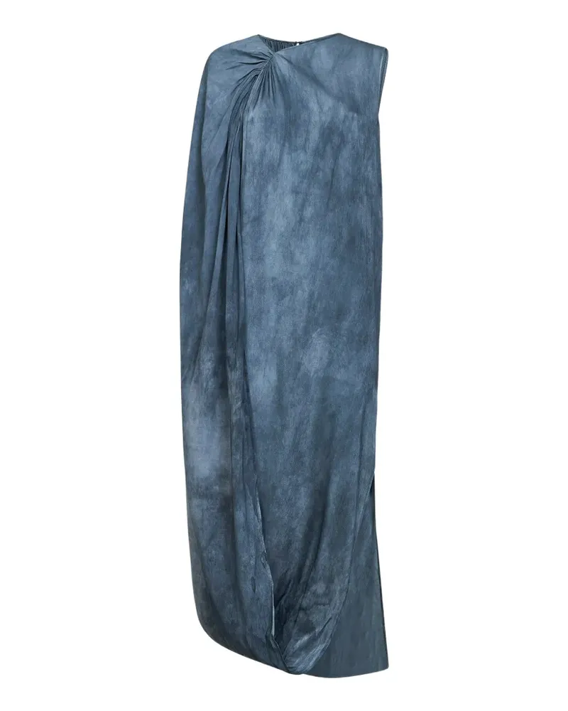 Uma Wang asymmetric draped dress - Blau Blau