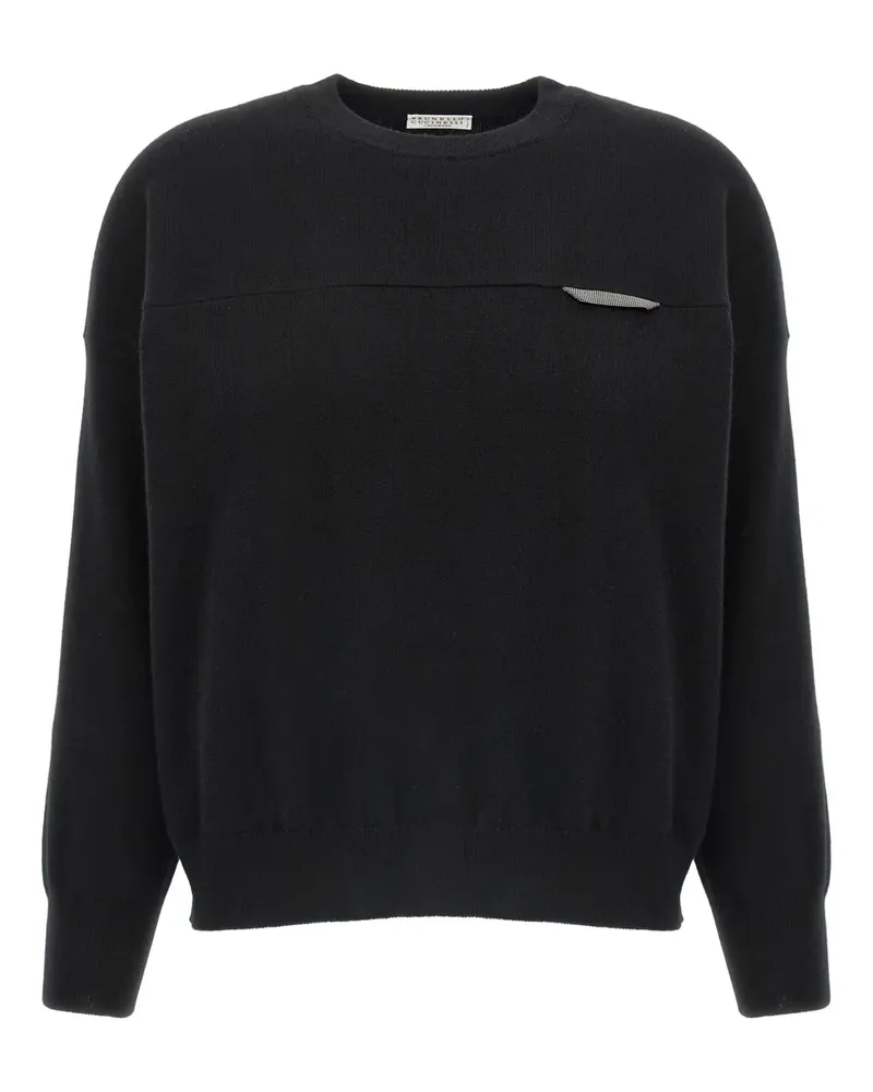 Brunello Cucinelli Monile Kaschmirpullover - Schwarz Schwarz