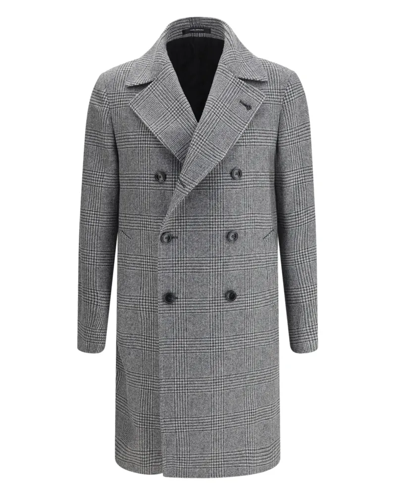 Tagliatore check-pattern coat - Grau Grau
