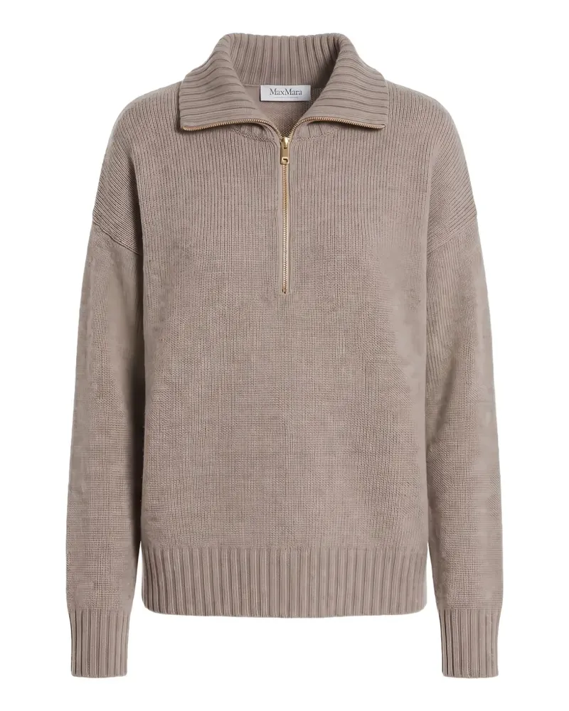 Max Mara Crasso quarter-zip sweater - Nude Nude