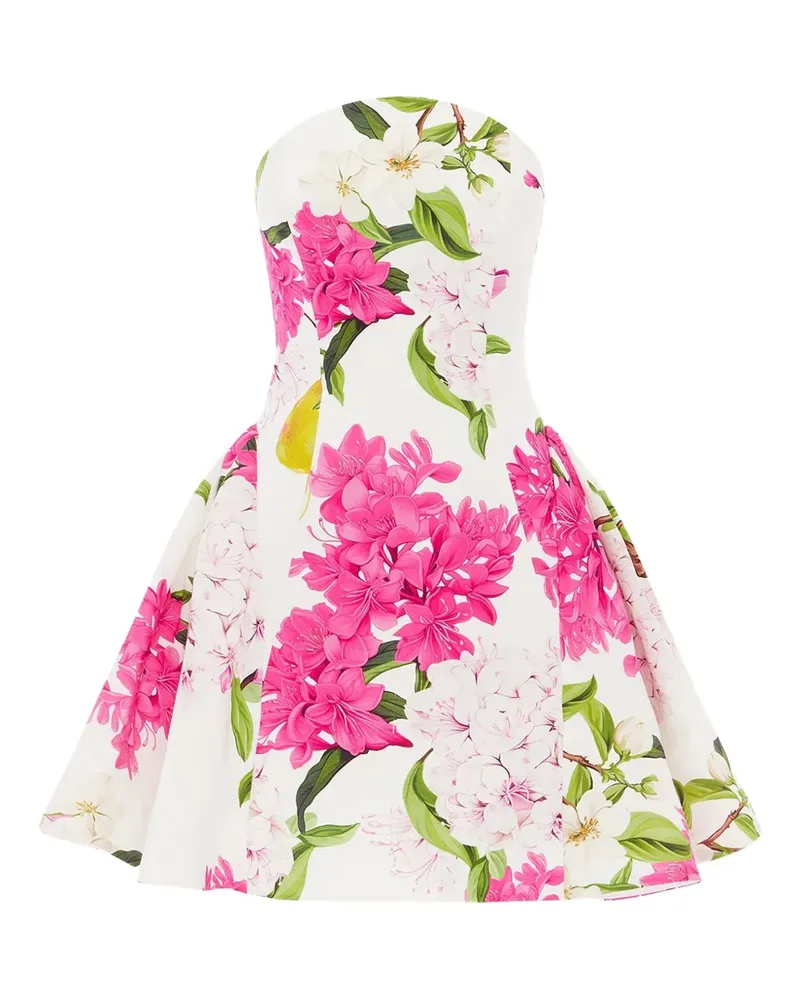 LEO LIN Reese Minikleid mit Blumen-Print - Weiß Weiß