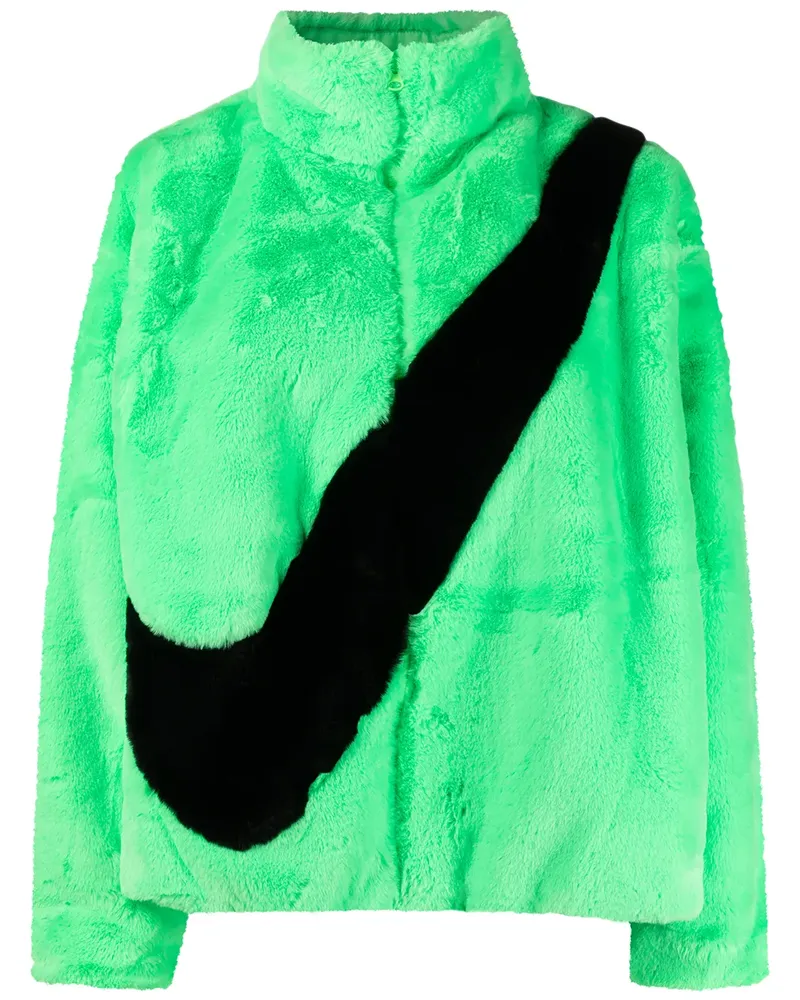 Nike Jacke aus Faux Fur - Grün Grün