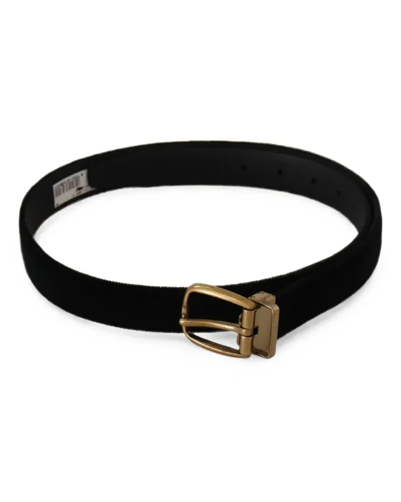 Dolce & Gabbana velvet buckle belt - Schwarz Schwarz