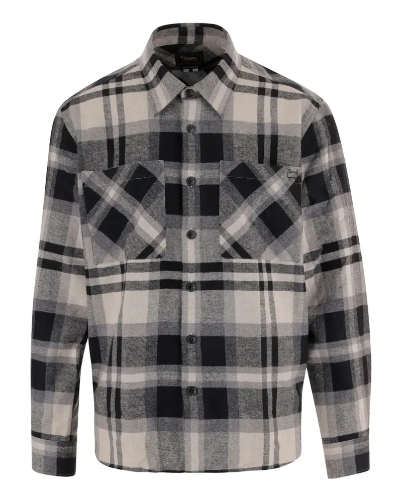 Woolrich Kariertes Hemd mit Tasche - Schwarz Schwarz