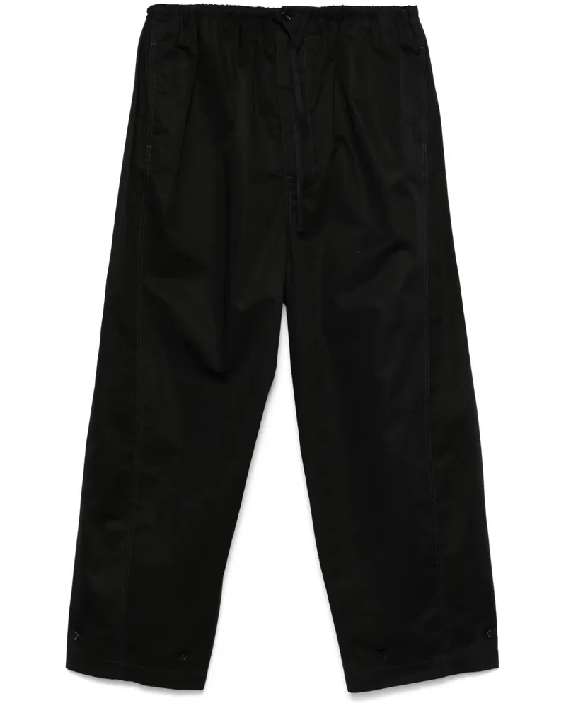 Christophe Lemaire Gerade Hose mit Kordelzug - Schwarz Schwarz