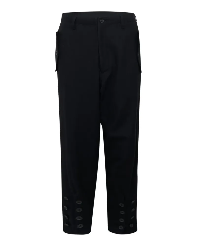 Yohji Yamamoto Hose mit Knöpfen - Schwarz Schwarz